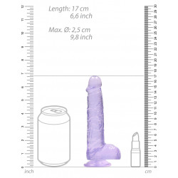 Real Rock Crystal Gode Crystal Clear 12 x 3cm Violet